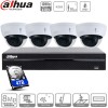 kit 4 caméras IP PoE Dahua dômes - 2 Mpx