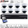 Dahua kit 8 caméras IP PoE dômes - 2 Mpx