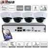 kit 4 caméras IP PoE Dahua dômes - 2 Mpx