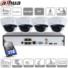 kit 4 caméras IP PoE Dahua dômes - 2 Mpx