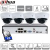 kit 4 caméras IP PoE Dahua dômes - 2 Mpx