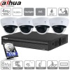 kit 4 caméras IP PoE Dahua dômes - 2 Mpx