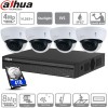 kit 4 caméras IP PoE Dahua dômes - 2 Mpx