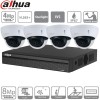 kit 4 caméras IP PoE Dahua dômes - 2 Mpx