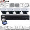 kit 4 caméras IP PoE Dahua dômes - 2 Mpx