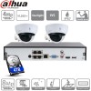 Dahua kit IP Poe 2 caméras 4 megapixels dômes à bulle