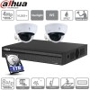Dahua kit IP Poe 2 caméras 4 megapixels dômes à bulle