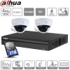Dahua kit IP Poe 2 caméras 4 megapixels dômes à bulle