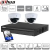 Dahua kit IP Poe 2 caméras 4 megapixels dômes à bulle