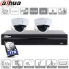 Dahua kit 2 caméras IP dômes POE - 5 Mpx évolutif à 4 caméras
