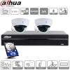 Dahua kit 2 caméras IP dômes POE - 5 Mpx évolutif à 4 caméras