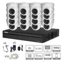 DAHUA Kit vidéo surveillance 16 caméras dômes 2 Mégapixels