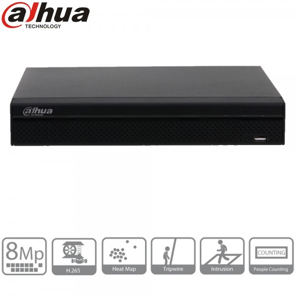 Dahua - NVR4108HS-8P-4KS2 Enregistreur 4K  NVR IP 8 Canaux PoE 