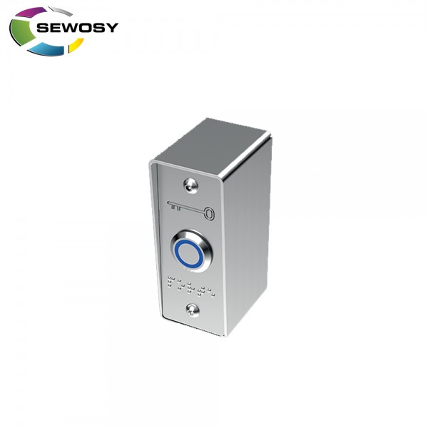 Bouton poussoir lumineux en Inox pour visiophone montage en saillie