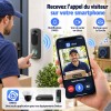 Appel d’un visiteur reçu sur smartphone avec le visiophone sans fil Dahua VDKB01-BB et DMSS