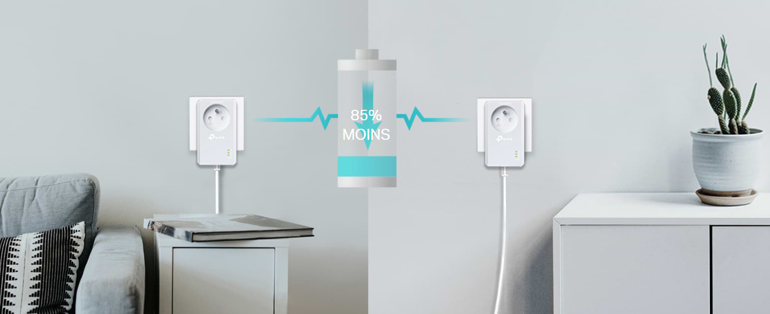 Mode veille intelligent du CPL TP-Link AV600 réduisant la consommation électrique