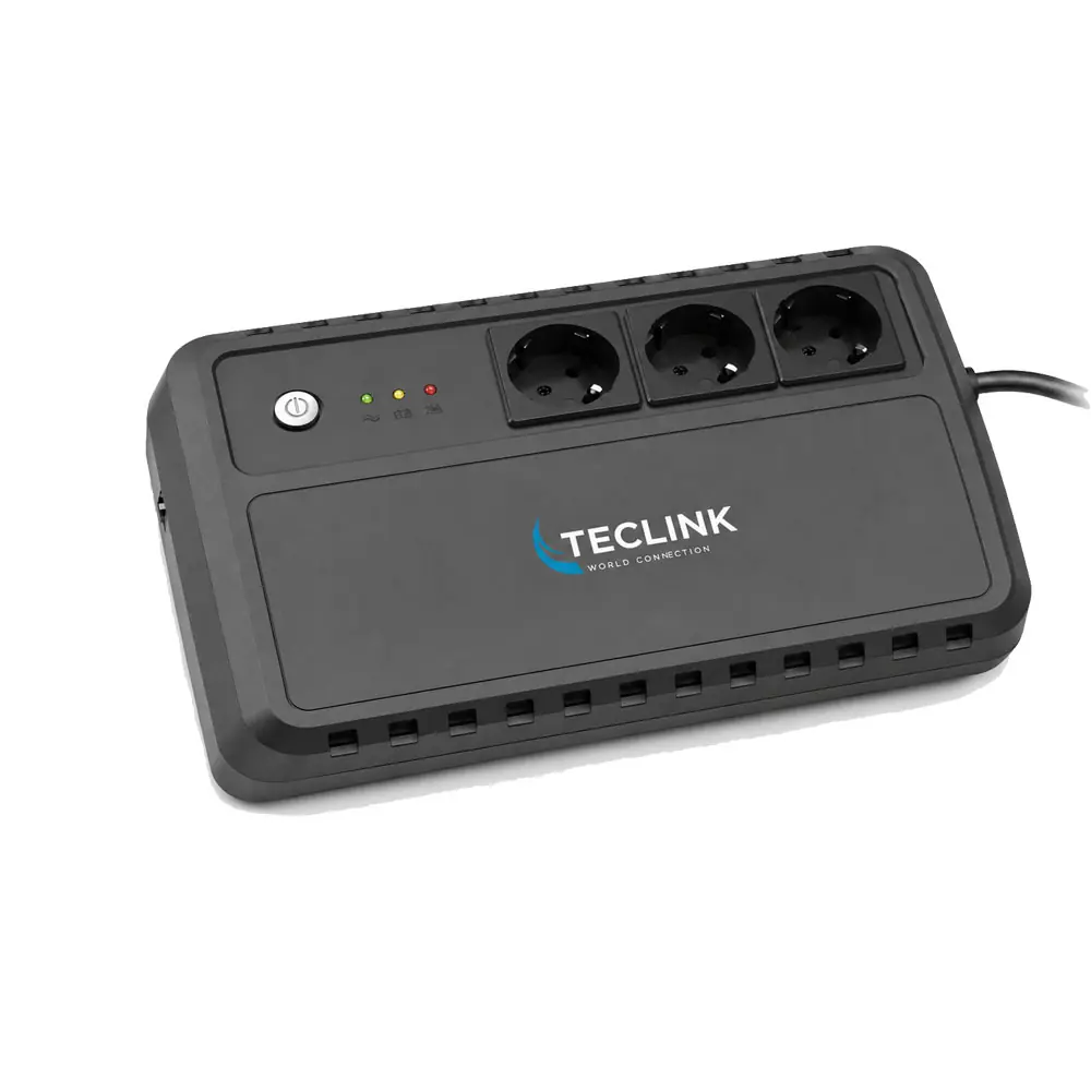 Onduleur compact TECLINK TLOD1650 650 VA 390 W équipé de trois prises françaises