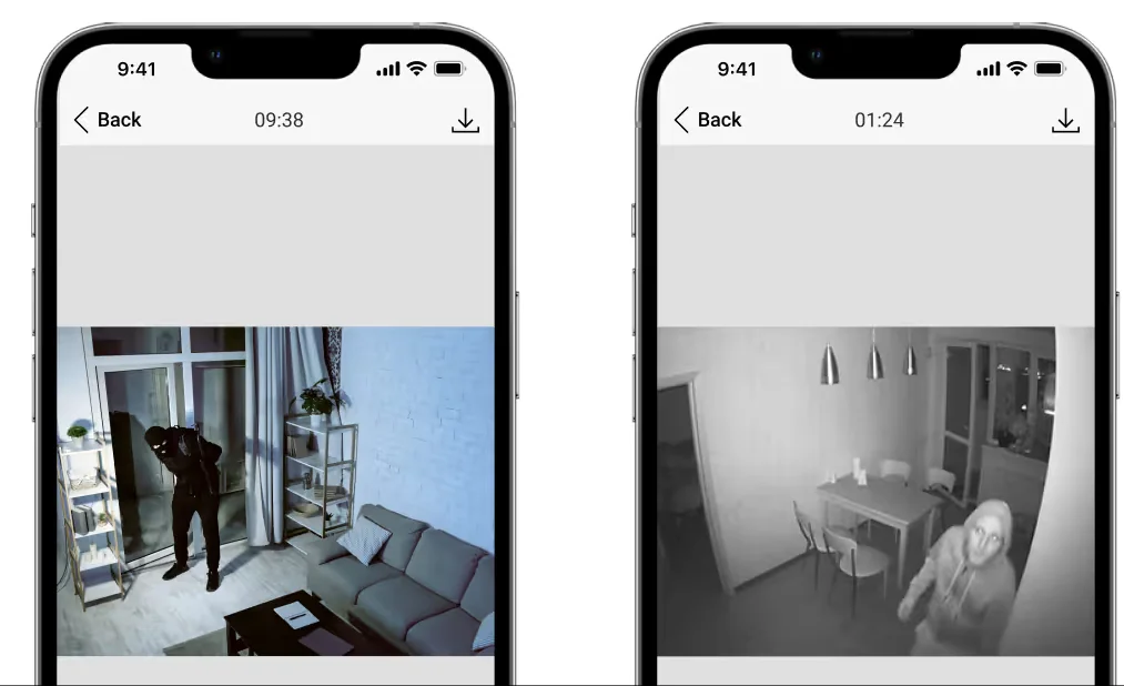 Levée de doute photo avec détecteur MotionCam Ajax depuis smartphone