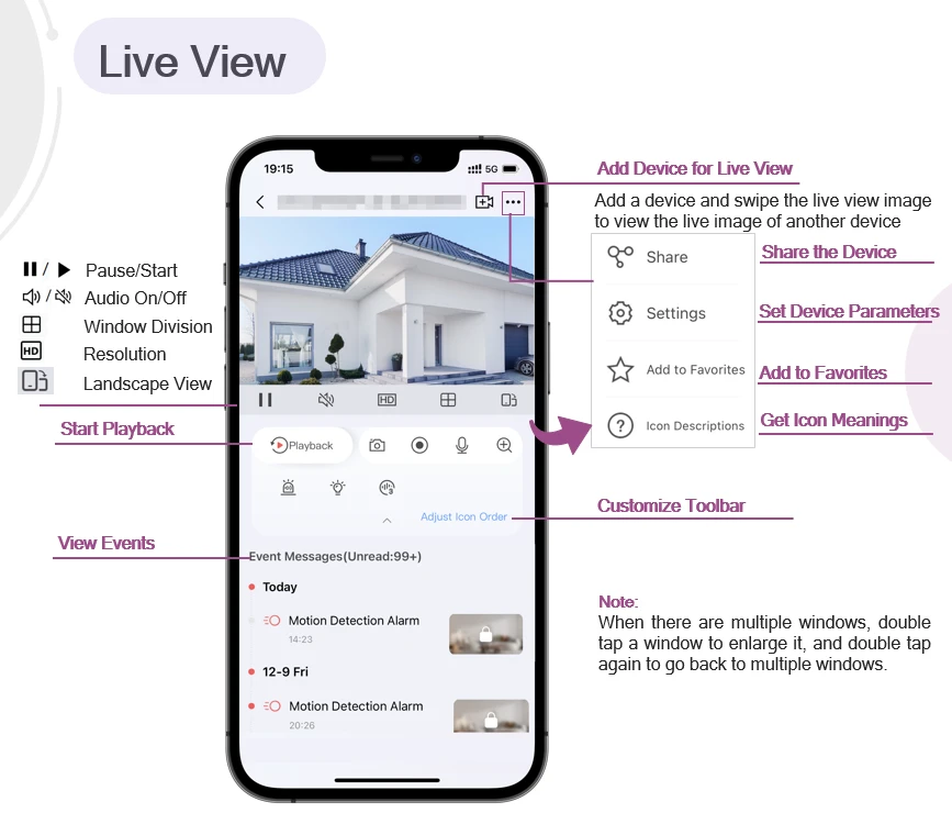 Vue en direct des caméras Hik-Connect