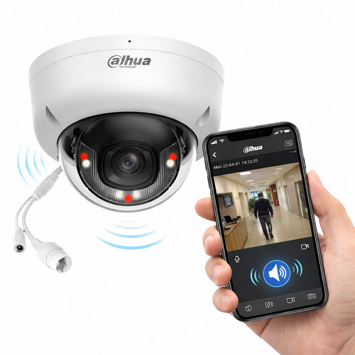 Caméra Dahua micro intégré écoute à distance audio surveillance smartphone