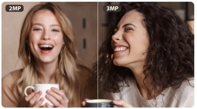 Comparatif de résolution 2 MP et 3 MP de la caméra WiFi Dahua DH-H3A
