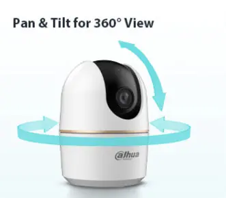 Caméra WiFi intérieure Dahua DH-H3A avec rotation motorisée à 360°